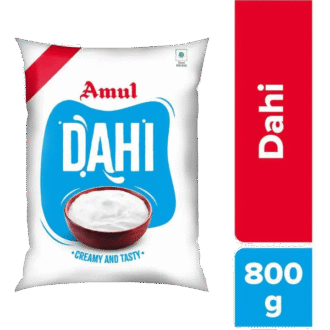 Amul Dahi Pouch Plain Curd NA (800 ml)