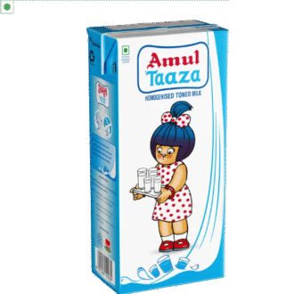 Amul Taaza Homogenised Toned Milk (200 ml)