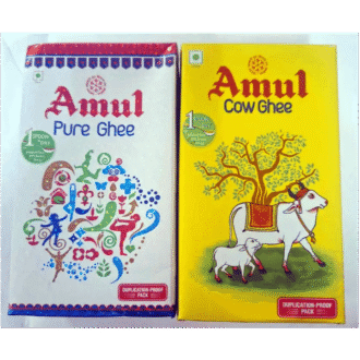 Amul Pure and Cow Ghee Tetrapack (2 L, Pack of 2)