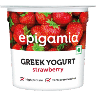 EPIGAMIA Greek Fruit Yogurt Strawberry Flavored Yogurt Flavored Yogurt (85 g)