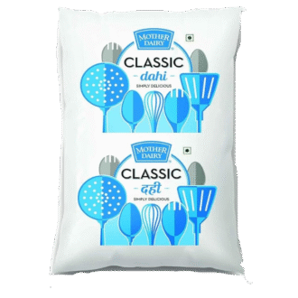 Mother Dairy Classic Curd Polypack Pouch, 1000 g