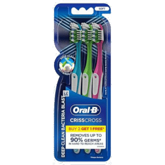 Oral-B Crisscross Bacteria Blast Deep Clean Soft Toothbrush