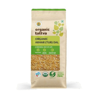 Organic Tattva Toor Dal, 1kg Arhar Dal