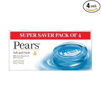 Pears Soft & Fresh Bathing Soap Bar 125 g (3+1 Free Combo)