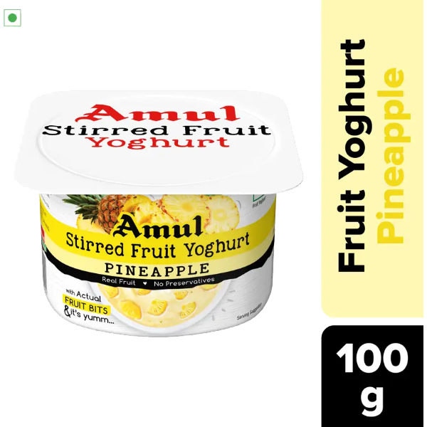 Pineapple Flavored Yogurt Pineapple Yoghurt (100 g)