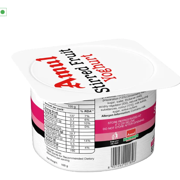Strawberry Flavored Yogurt Strawberry Yoghurt (100 g)