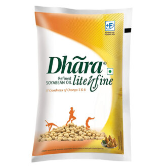 Dhara Lite n Fine Refined Soyabean Oil 1 Litre
